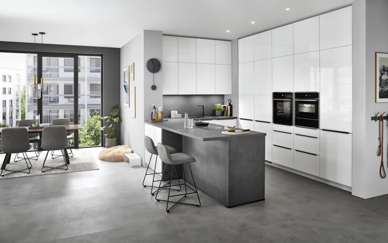 Cuisines Elite Novalux, Blanc alpin brillant Cuisines Elite Novalux, Blanc alpin brillant