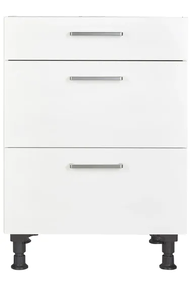 Cuisines Elite Meuble bas pour plaque de cuisson, largeur 60 cm, 1 tiroir, 2 coulissants Cuisines Elite Meuble bas pour plaque de cuisson, largeur 60 cm, 1 tiroir, 2 coulissants
