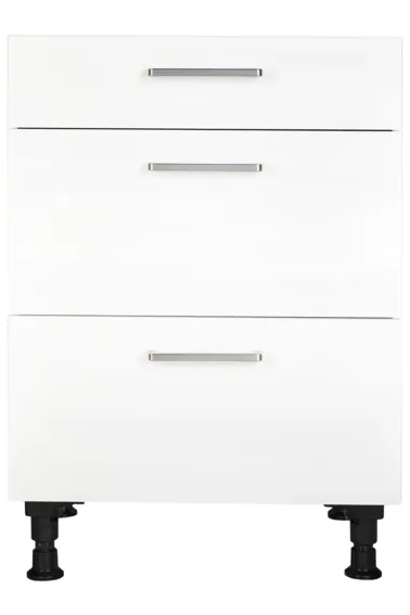 Cuisines Elite Meuble bas casserolier largeur 60 cm, 1 tiroir, 2 coulissants Cuisines Elite Meuble bas casserolier largeur 60 cm, 1 tiroir, 2 coulissants