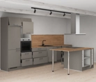 Cuisines Elite Cuisine en îlot 423,4 cm électroménagers inclus planning 1 4