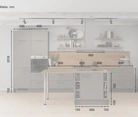Cuisines Elite Cuisine en îlot 423,4 cm électroménagers inclus planning 1 5