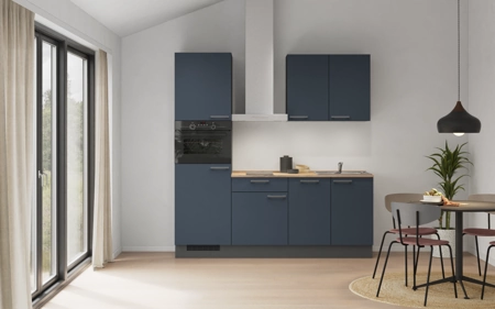 Cuisines Elite Cuisine linéaire 210 cm électroménagers inclus, planning 1 Bleu fjord ultra-mat Easytouch Cuisines Elite Cuisine linéaire 210 cm électroménagers inclus, planning 1 Bleu fjord ultra-mat Easytouch