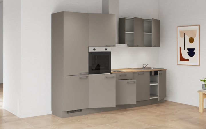 Cuisines Elite Cuisine linéaire 300 cm électroménagers inclus planning 1 4
