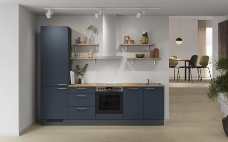 Cuisines Elite Cuisine linéare 270 cm électroménagers inclus planning 10 Bleu fjord ultra-mat Easytouch Cuisines Elite Cuisine linéare 270 cm électroménagers inclus planning 10 Bleu fjord ultra-mat Easytouch