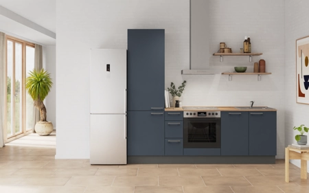 Cuisines Elite Cuisine linéaire 240 cm électroménagers inclus planning 12 Bleu fjord ultra-mat Easytouch Cuisines Elite Cuisine linéaire 240 cm électroménagers inclus planning 12 Bleu fjord ultra-mat Easytouch