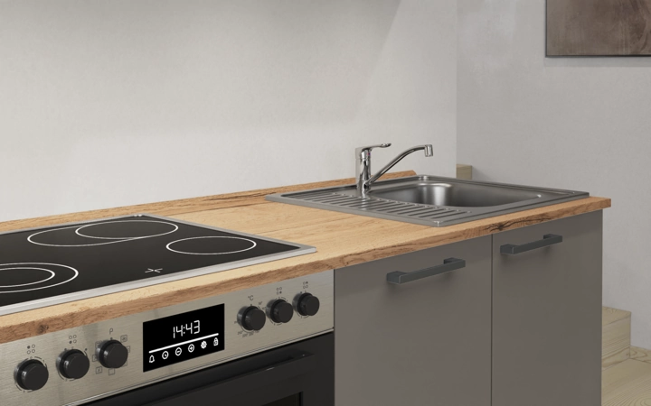 Cuisines Elite Cuisine linéare 270 cm électroménagers inclus planning 14 3