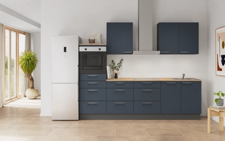 Cuisines Elite Cuisine linéare 270 cm électroménagers inclus planning 15 Bleu fjord ultra-mat Easytouch Cuisines Elite Cuisine linéare 270 cm électroménagers inclus planning 15 Bleu fjord ultra-mat Easytouch