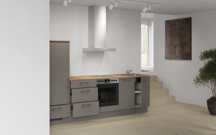 Cuisines Elite Cuisine linéare 270 cm électroménagers inclus planning 17 4