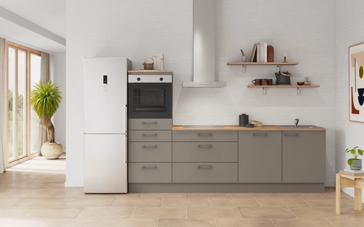 Cuisines Elite Cuisine linéare 270 cm électroménagers inclus planning 18 0