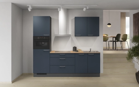 Cuisines Elite Cuisine linéaire 240 cm électroménagers inclus planning 2 Bleu fjord ultra-mat Easytouch Cuisines Elite Cuisine linéaire 240 cm électroménagers inclus planning 2 Bleu fjord ultra-mat Easytouch