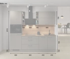 Cuisines Elite Cuisine linéaire 240 cm électroménagers inclus planning 3 5