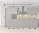 Cuisines Elite Cuisine linéare 360 cm électroménagers inclus planning 3 5