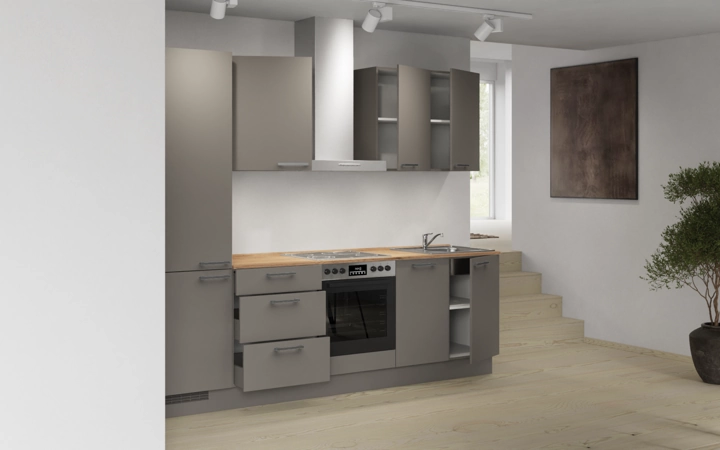 Cuisines Elite Cuisine linéare 270 cm électroménagers inclus planning 4 4