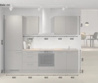 Cuisines Elite Cuisine linéare 270 cm électroménagers inclus planning 4 5