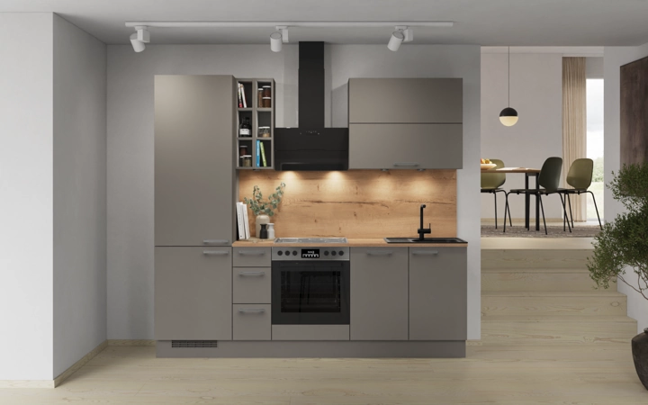 Cuisines Elite Cuisine linéaire 240 cm électroménagers inclus planning 5 0