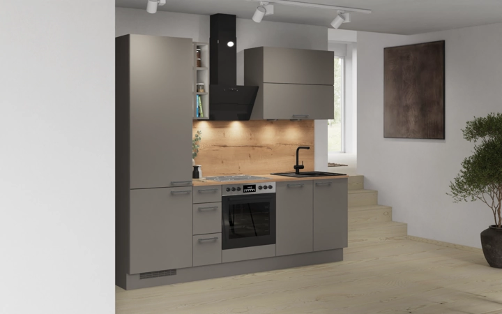 Cuisines Elite Cuisine linéaire 240 cm électroménagers inclus planning 5 1