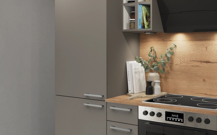 Cuisines Elite Cuisine linéaire 240 cm électroménagers inclus planning 5 2