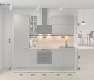 Cuisines Elite Cuisine linéaire 240 cm électroménagers inclus planning 5 5