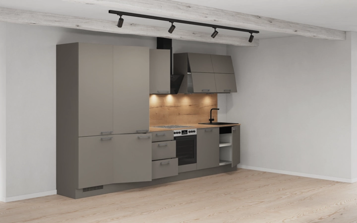 Cuisines Elite Cuisine linéare 360 cm électroménagers inclus planning 5 4