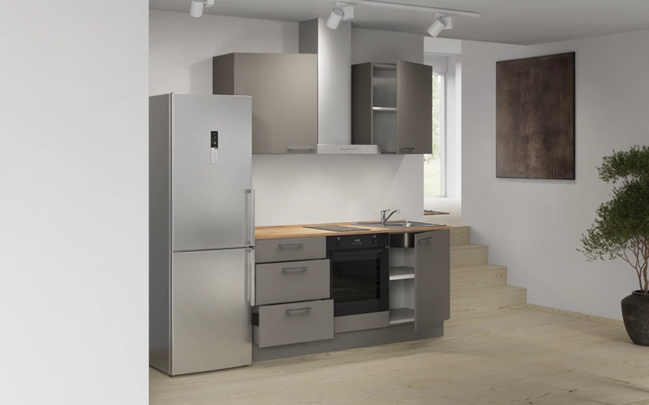 Cuisines Elite Cuisine linéaire 180 cm électroménagers inclus, planning 6 4
