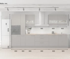 Cuisines Elite Cuisine linéare 360 cm électroménagers inclus planning 7 5