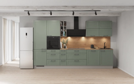 Cuisines Elite Cuisine linéare 360 cm électroménagers inclus planning 8 Roseau Cascada Cuisines Elite Cuisine linéare 360 cm électroménagers inclus planning 8 Roseau Cascada