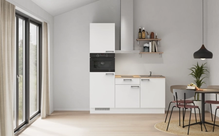 Cuisines Elite Cuisine linéaire 180 cm électroménagers inclus, planning 9 Blanc alpin, super mat Touch Cuisines Elite Cuisine linéaire 180 cm électroménagers inclus, planning 9 Blanc alpin, super mat Touch
